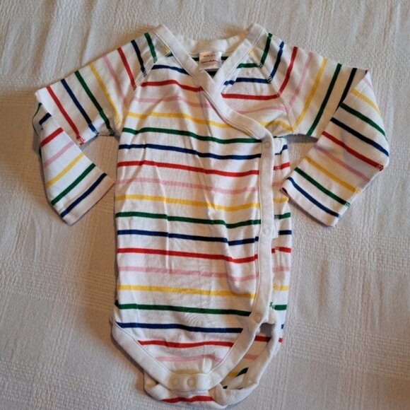 Hanna Andersson girls size 90 or 3T striped long sleeved bodysuit - Picture 1 of 3